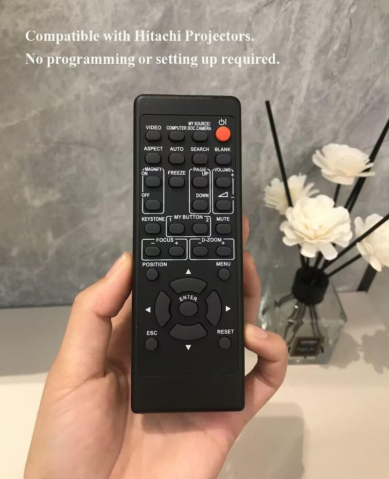 BOMAZ Replacement Remote Control for Hitachi Projectors CP-X206 CP-X250 CP-X253 CP-X255 CP-EX250 CP-EX250N CP-WX3014WN CP-X2530WN CP-BX301WN CP-CW251WN CP-X2011N CP-X2510 CP-X2515WN CP-AW2519N CP-X2541WN - Image 3